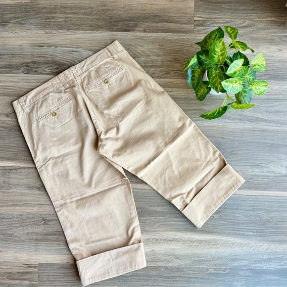 Vintage GAP Khaki 100 % Cotton Roll Cuff Capri Pants - Size 6 - Picture 10 of 11